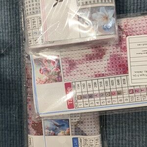 3 Flower And Bird Diamond Art Sets